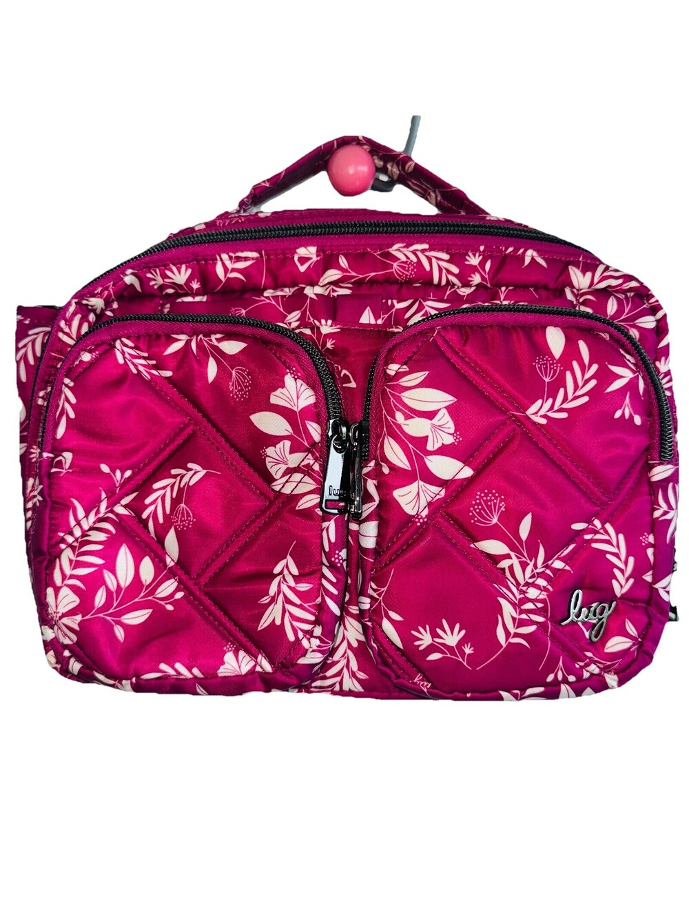 Lug Rider Flourish Berry Travel Bag Cosmetics Luggage BrokenStrap Organizer RFID